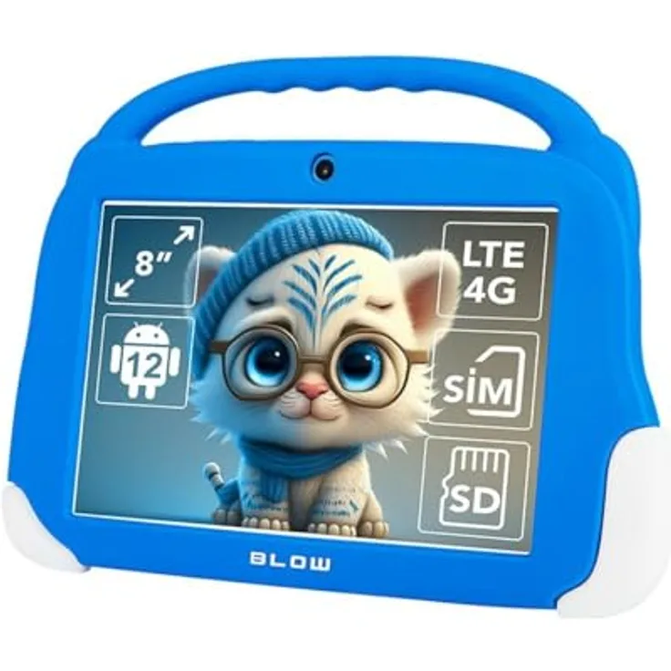 Blow Tablet KidsTAB8 8" UNISOC T606 4 GB RAM 64 GB Schwarz, Mehrfarbig