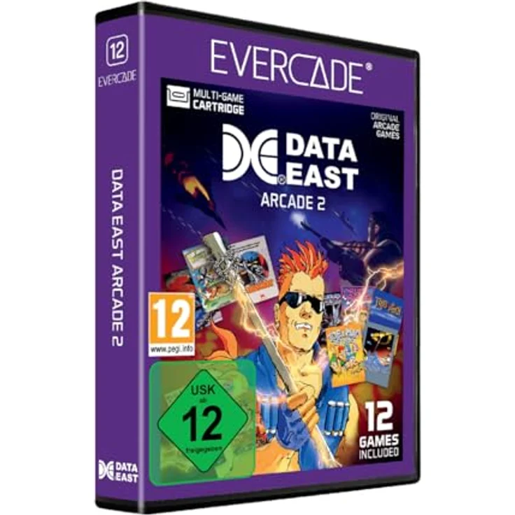 Blaze Evercade Data East Arcade Collection 2 Cartridge, 12 Action-Arcade-Klassiker für Evercade-Geräte – Bild 1