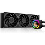 ID-COOLING FX360 LCD PE, AIO Flüssigkeitskühler mit 1,48 Zoll Vollfarb-LCD-Display, ARGB-Ring, 396 mm Kühler und 350 W TDP, für Intel und AMD