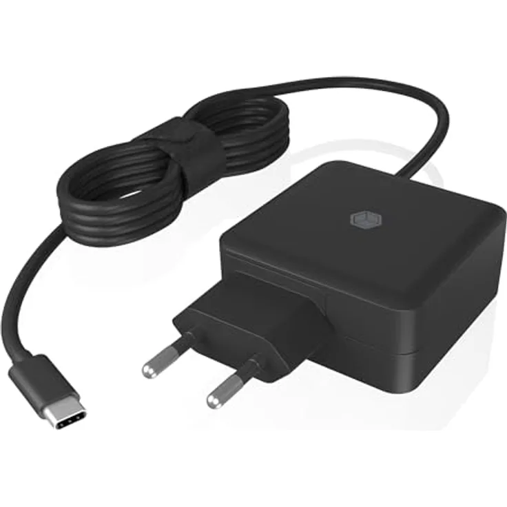 ICY BOX 65W Schnelllade-Wandadapter, USB Power Delivery 3.0, Automatische Leistungsanpassung, Schwarz