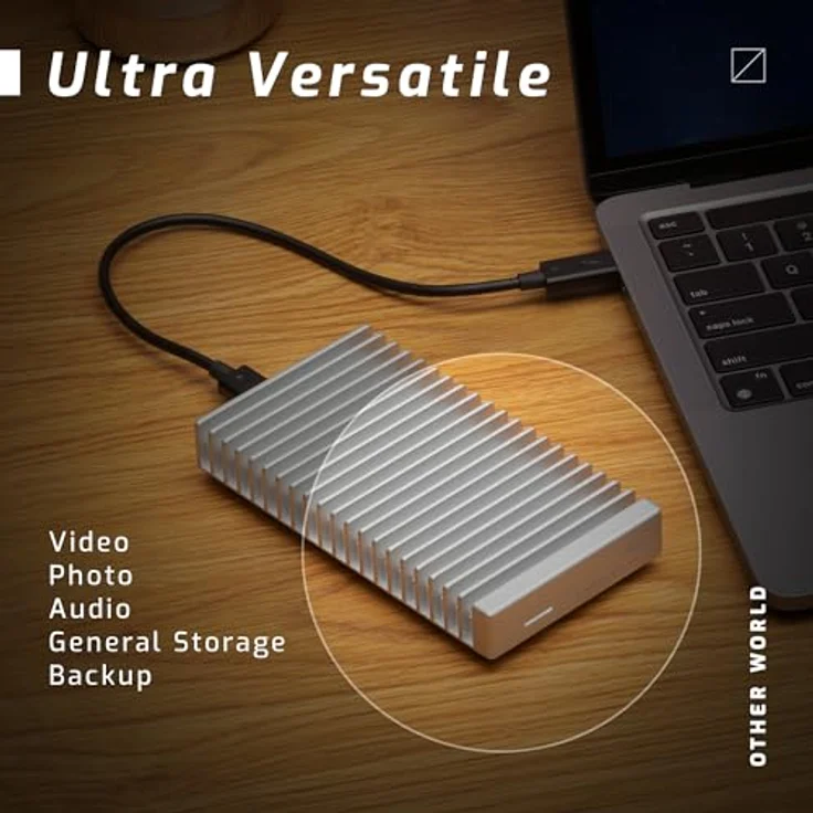 OWC Express 1M2 8TB USB4 40Gb/s busgespeistes Gehäuse für (8000 GB) Externe SSD Silber – Bild 7