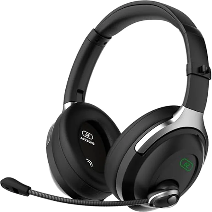 AceZone A-Spire True Wireless Hybrid ANC Gaming-Headset – Sprachverstärkendes Mikrofon mit Geräuschunterdrückung – PC, PS4, PS5, Switch, Handy (kabellos) – Bild 1
