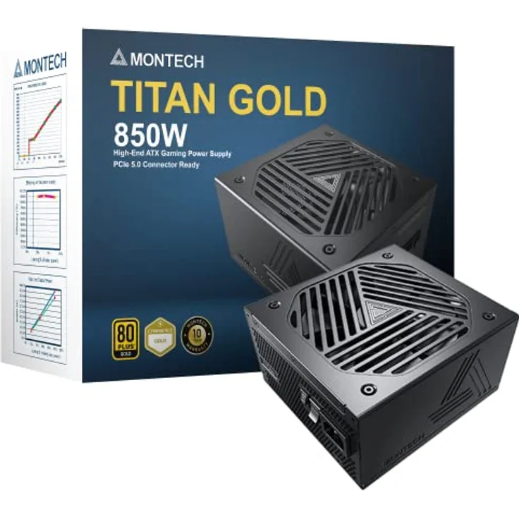 Montech Titan 850W - 80 Plus & Cybenetics Gold, modular, PCIe 5.0-850 Watt - Preisvergleich