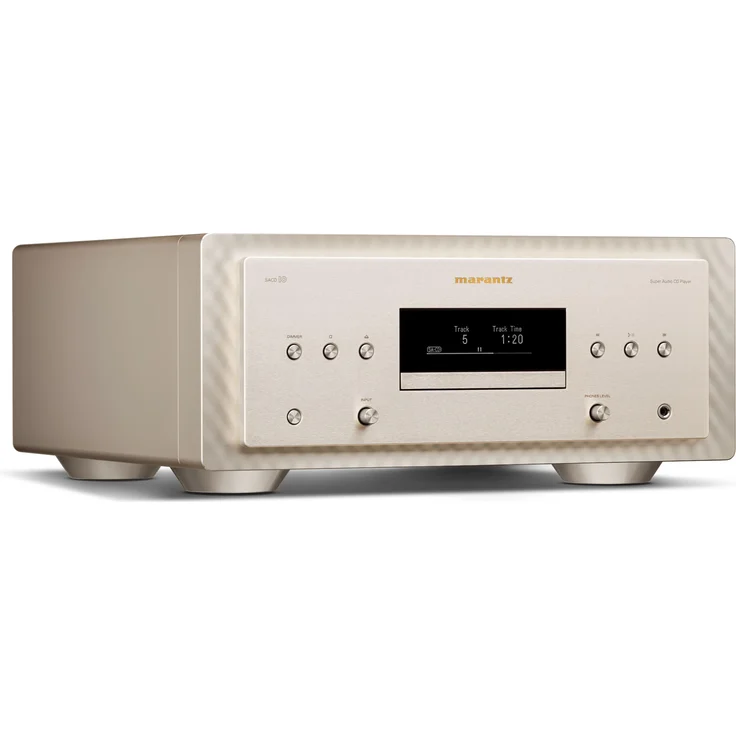 Marantz SACD 10, Champagner – High-End SACD-Player mit SACDM-3-Transport, DSD256, PCM 384 kHz, Kopfhörer-Verstärker, OLED-Display.