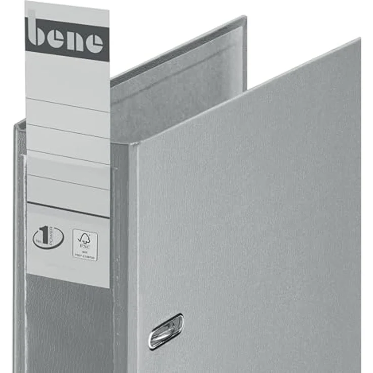bene Aktenordner bene No.1 Power Ordner weiß Kunststoff 8,0 cm DIN A4, schmutz- und feuchtigkeitsabweisend – Bild 5