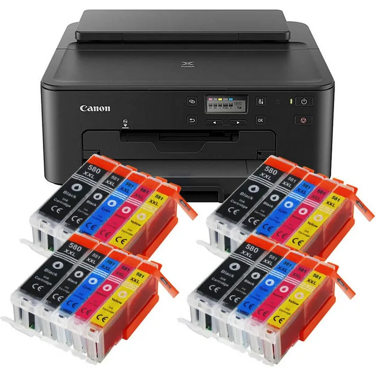 Canon Pixma TS705a, Tintenstrahldrucker mit 20 kompatiblen XXL Patronen, hohe Druckqualität
