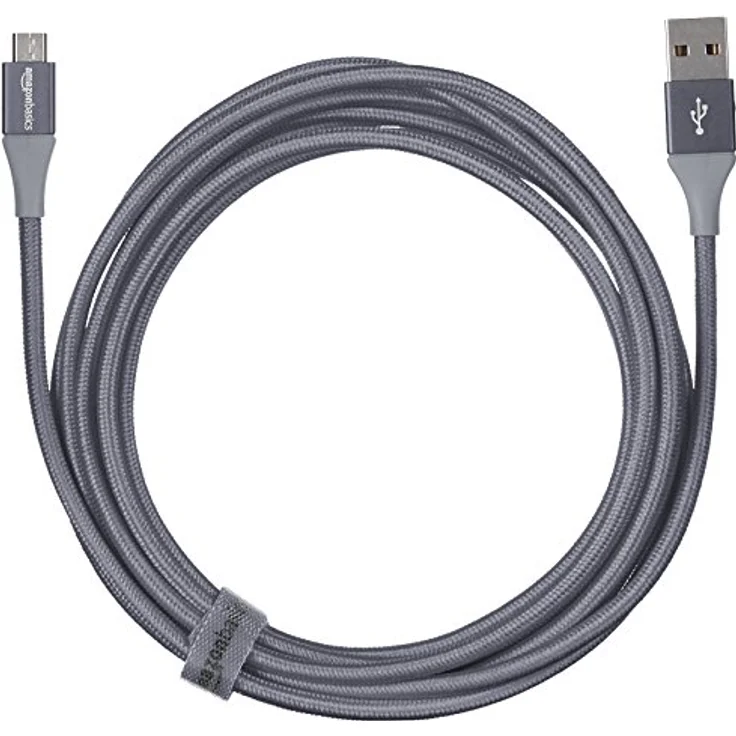 AmazonBasics - USB-2.0-A auf Micro-B-Kabel mit doppelt geflochtenem Nylon | 3 m, Dunkelgrau - Preisvergleich – Bild 5