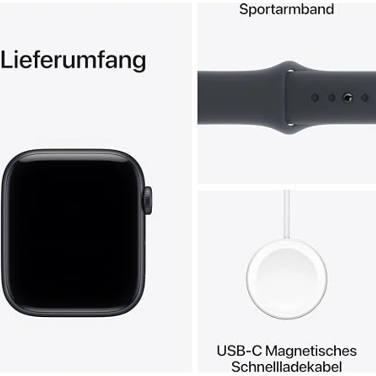 Apple Watch SE 3 Cellular, 44mm, Aluminiumgehäuse Mitternacht, Sportarmband Mitternacht - S/M – Bild 6