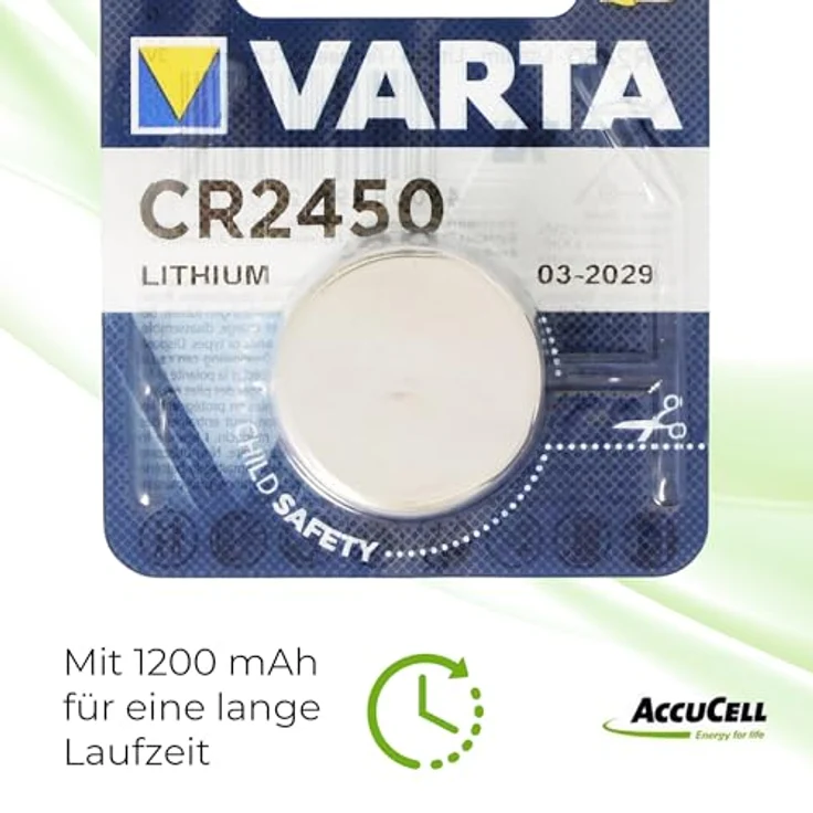 Varta CR2450 Lithium Batterie, passend für Philips HUE Dimmschalter, 3,0 Volt, Hochleistungsbatterie, 1 Stück – Bild 6