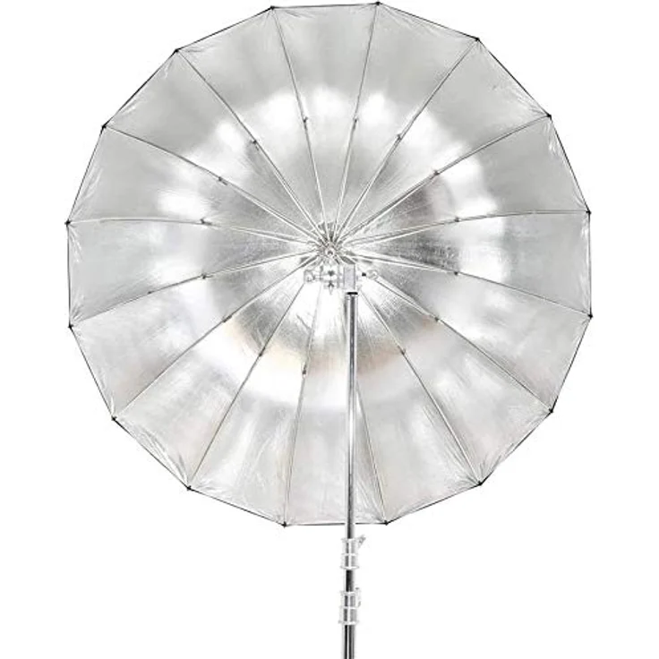 Godox UB-130S Parabolischer Innenschirm mit Reflektor-Regenschirm, Studio-Licht, 130 cm, silberfarben – Bild 4