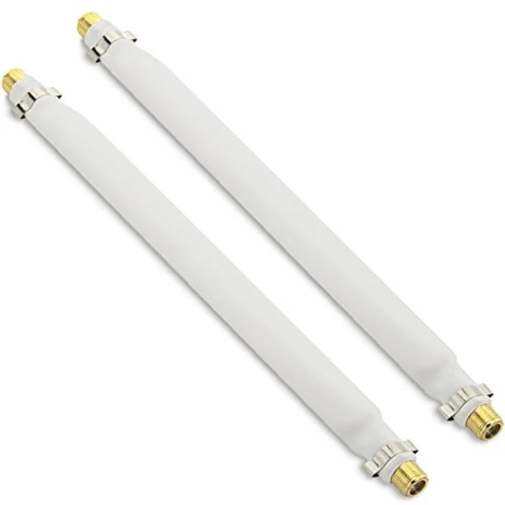 deleyCON Fensterdurchführung SAT Kabel 21,5cm flexibel 16cm Weiß - 2 Stück, extrem flach 2mm, geschirmt - Preisvergleich – Bild 2