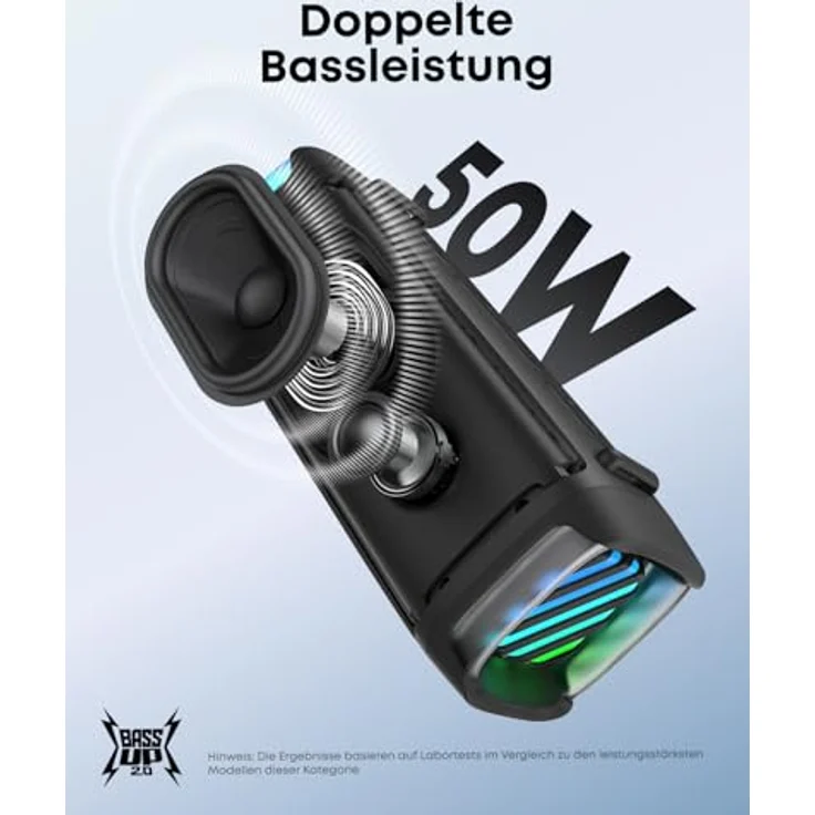 Anker soundcore Boom 3i, Bluetooth Lautsprecher mit kräftigem Sound, schwarz – Bild 5