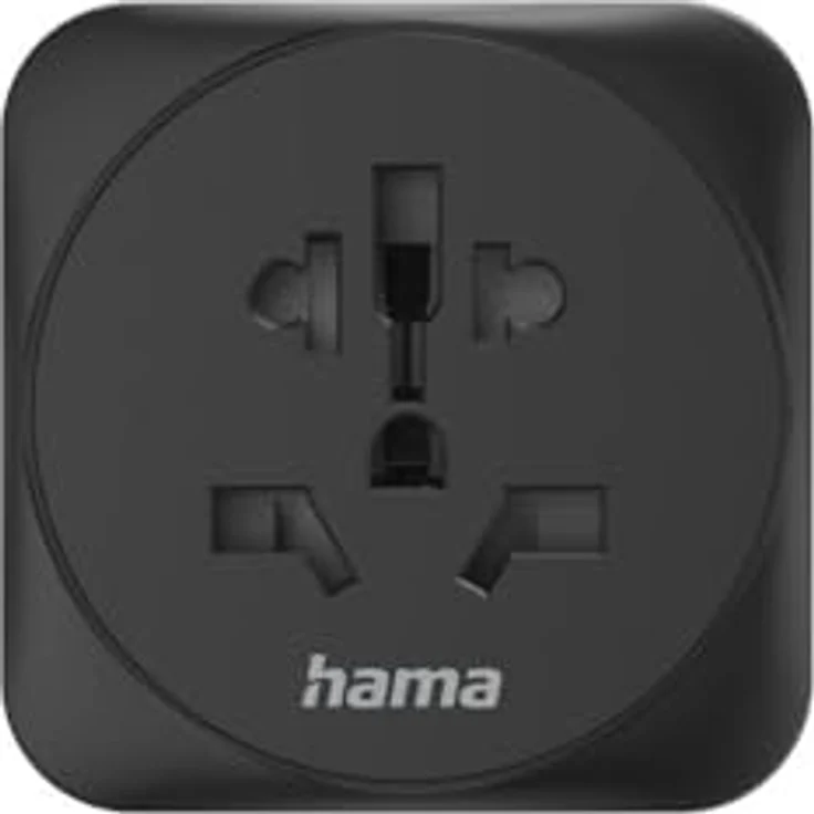 Hama Reiseadapter Typ E/F, 3-polig für Europa, Schwarz, kompatibel mit internationalen Steckertypen – Bild 4