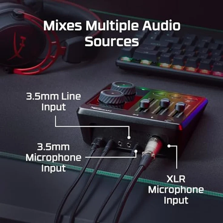 HyperX Audio Mixer - Audio Interface, Profimixer mit Studioqualität und XLR Mikrofon Unterstützung - Preisvergleich – Bild 5