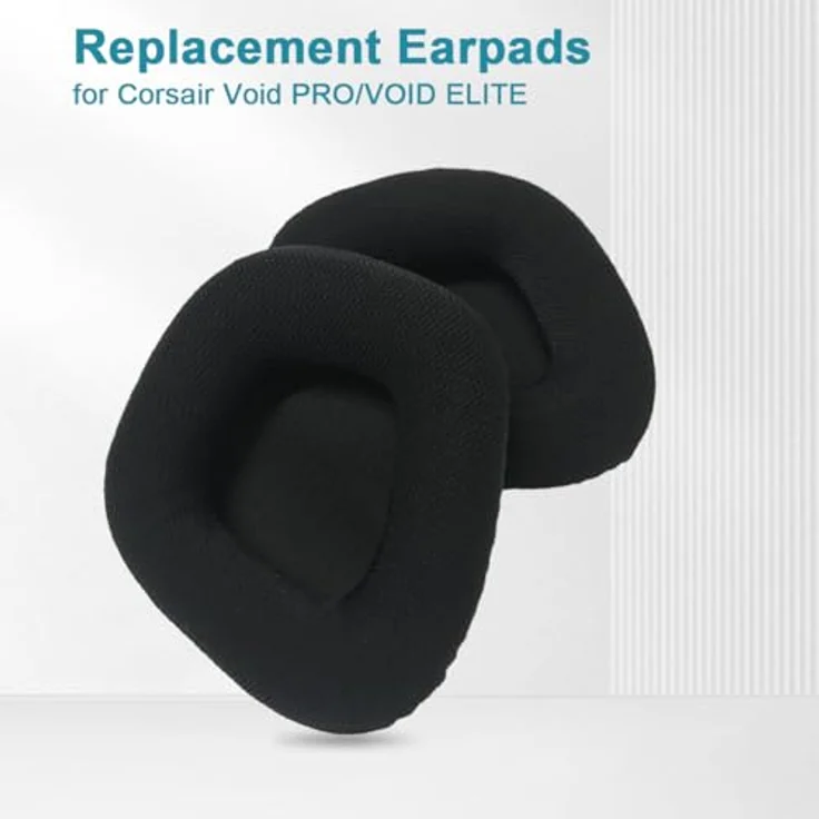 INF Ersatz Ohrpolster für Corsair Void PRO/Void Elite, Geräuschmindernd, Mesh-Gewebe, Weicher Schaumstoff, Perfekte Passform – Bild 5