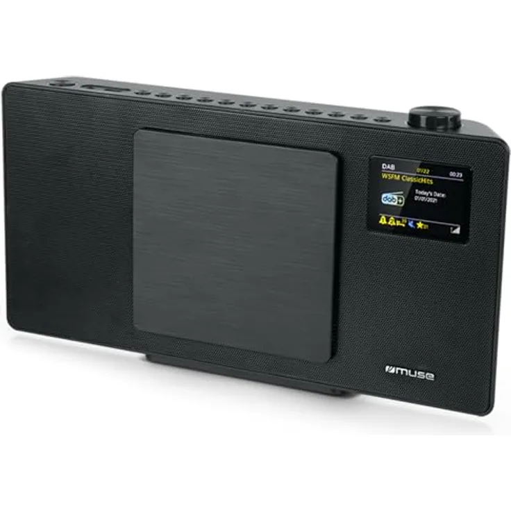MUSE M-65 DBT Kompakt-System DAB+ - CD-Player - Bluetooth - AUX, USB 2X RCA Buchsen, Wandmontage, 2x20W, Schwarz