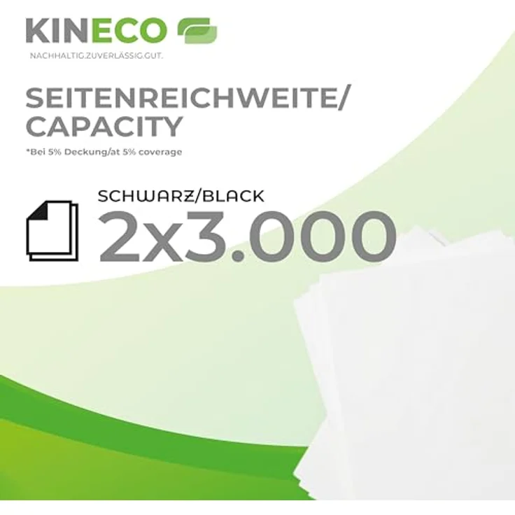 Kineco Toner 2er Pack kompatibel zu Kyocera TK-1250, Schwarz, hohe Kapazität (2x 3.000 Seiten), für ECOSYS MA3500FX, MA3501WFX, PA3500WX, PA3500X & Plus-Modelle – Bild 3