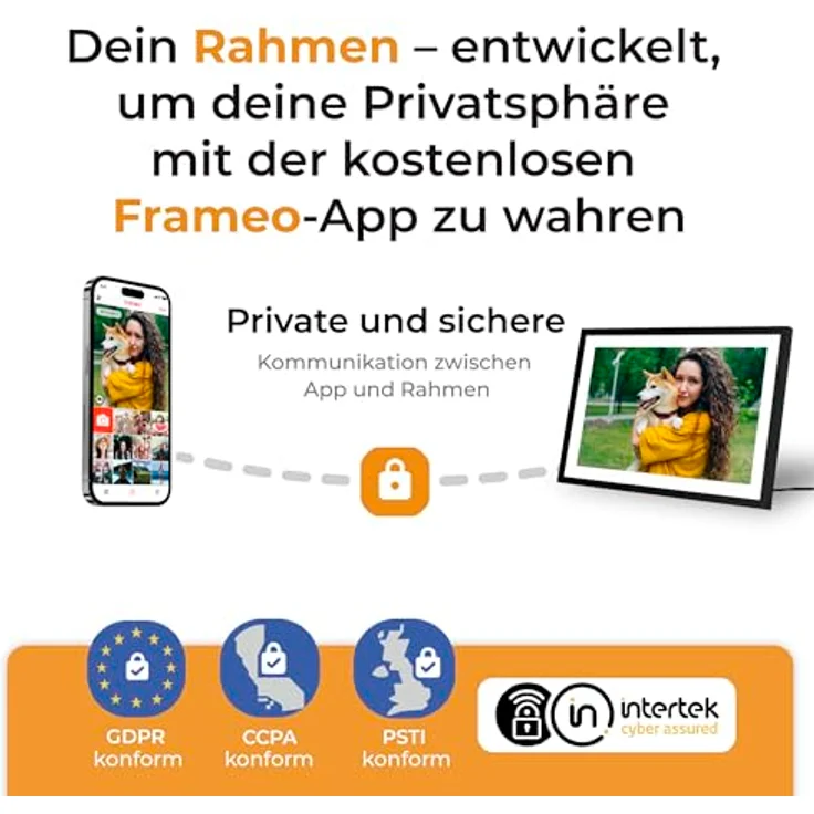 Denver Frameo PFF-1016 25,4cm (10,1) 16GB Digitaler Bilderrahmen mit extrafeinem Rand, Kristallklares HD-Display, WLAN-Übertragung und 16GB Speicherplatz, Schwarz – Bild 6