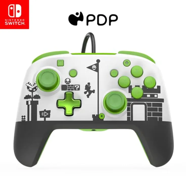 PDP Switch Rematch verkabelt controller SUPER MARIO Offiziell Lizenziert durch Nintendo - Customizable buttons, sticks, triggers, and paddles - Ergonomic Controllers