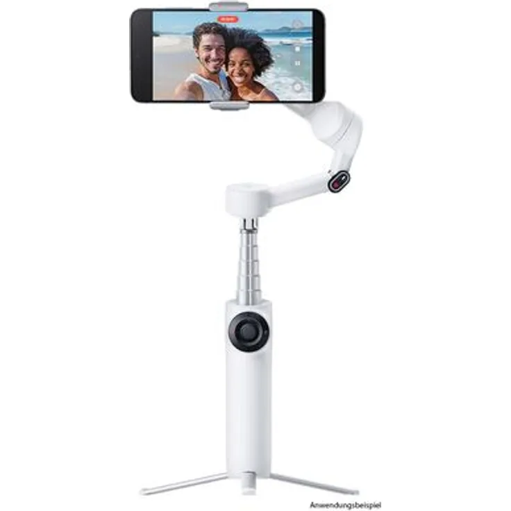 Insta360 Flow 2 Standard Bundle, All-in-One Gimbal mit 3-Achsen-Stabilisierung, Schneeweiß