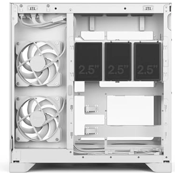 Fractal Design Pop 2 Vision RGB, Tower-Gehäuse mit Panorama-Glas, für Grafikkarten bis 412 mm, inklusive 4 Reverse-Blade-Lüfter, weiss – Bild 12