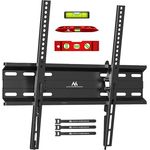 Maclean TV Wandhalterung Universal für 32-70" OLED/QLED/LCD/LED/Plasma – Wasserwaage & Kabelbinder – Belastbar bis 45 kg – VESA 100x100 bis 400x400 mm – Neigbar & robust - MC-748A, schwarz