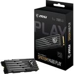 MSI SPATIUM M480 PCIe 4.0 NVMe M.2 1TB Play SSD (Gen4x4, NVMe 1.4, Maße 80.40 x 23.0 x 20.40, Größe 1000 GB, lesen 7000 MB/s, schreiben 5500 MB/s)