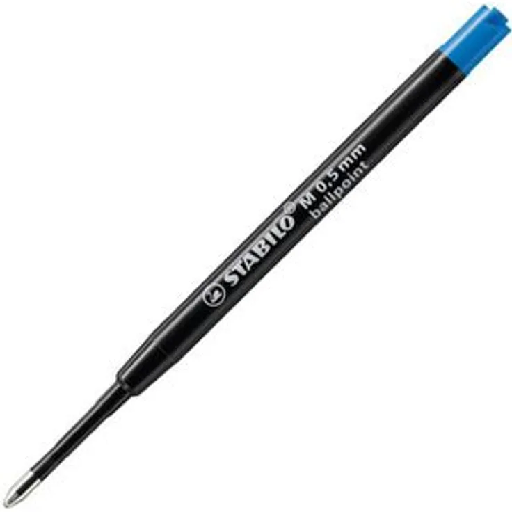 Stabilo Kugelschreiberminen 2/041 Ballpoint Refill, Großraummine, Strichstärke M, blau