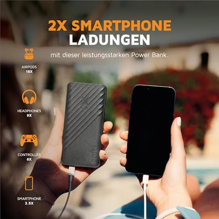 Xtorm 15W FastCharge Go2 Powerbank 10.000 - Charcoal Black, 10000 mAh, 15 W, 37 Wh – Bild 5