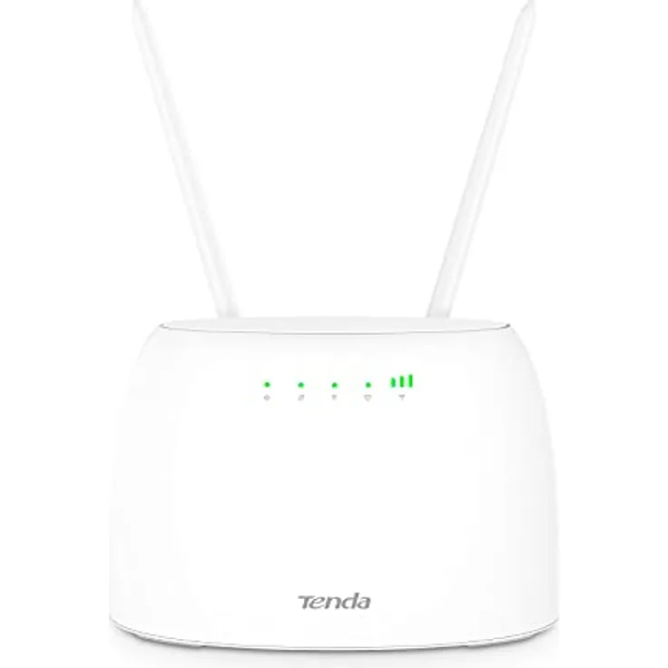 Tenda 4G07 4G LTE WLAN Router für SIM-Karten (CAT4, AC1200 Dualband 2,4GHz: 300Mbit/s + 5GHz: 867Mbit/s, 150 Mbit/s im Download) Plug & Play, LAN/WAN-Port, 2 Abnehmbare Antennen, MU-MIMO, Weiß