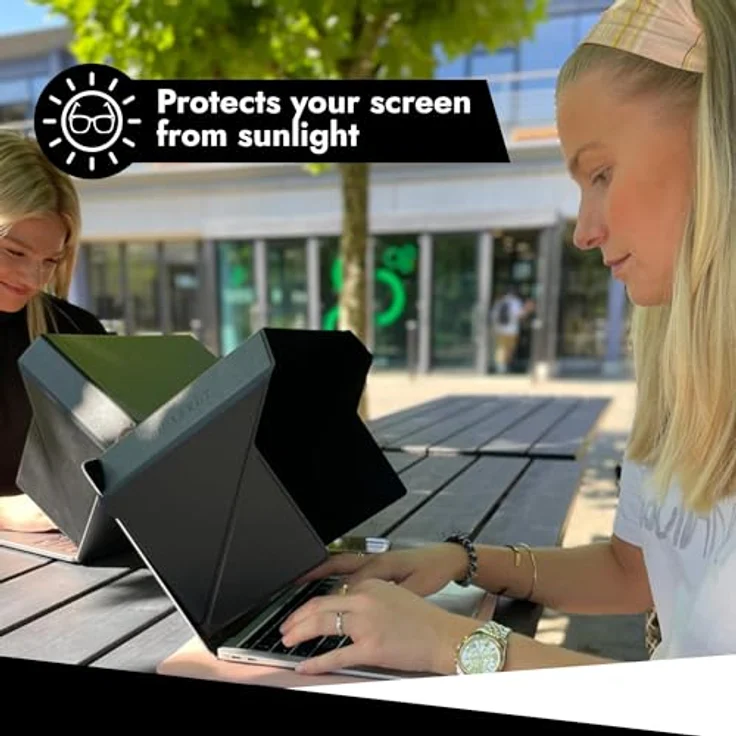 Philbert Design Philbert Sun Shade & Privacy Hood, Ultradünner Sichtschutz für 12-14" Laptops, Schwarz, Überhitzungsschutz, universelle Kompatibilität – Bild 7