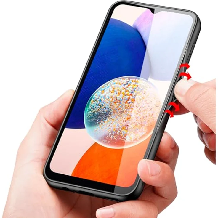 Nevox StyleShell NYLO - Handyhülle für Samsung Galaxy A15 5G / A15 4G, schwarz, aus Polycarbonat und TPU mit Kamera-Aussparung – Bild 3