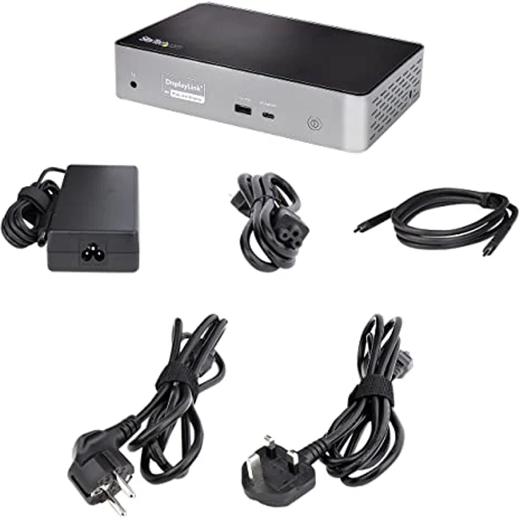 StarTech.com USB C Dockingstation für 4 monitore - 4K 60Hz Hybrid Dock DisplayPort 1.4 & HDMI 2.0 - Universal USB-C/Thunderbolt Laptop Dock mit 100W PD - USB Hub mit 1x USB-C & 3x USB-A (DK31C4DPPDUE) – Bild 3