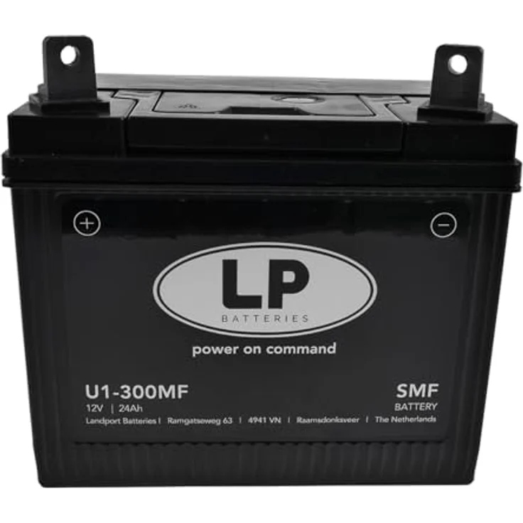 Landport Batterie 12V 24Ah für Rasenmäher Rasentraktor LB U1-300MF, Hochleistungsfähige Energieversorgung mit 300 CCA – Bild 2