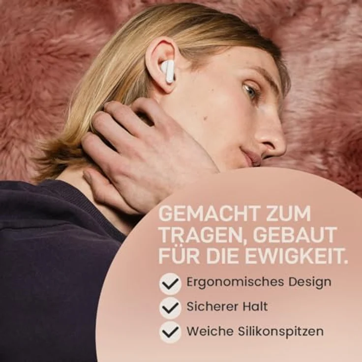 sudio A3 Pro True Wireless Kopfhörer, Noise Cancelling In Ear mit Bluetooth 5.4, 25h Spielzeit, USB-C Ladecase, Weiß – Bild 4