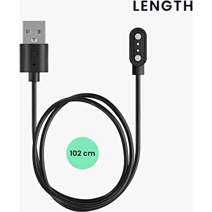 kwmobile USB Kabel Charger für Blackview R30 Pro / R8 / R3 / R3 Pro / X2 / X1 / Letsfit / Fitpolo, 100 cm lang, schnelles Ladekabel in Schwarz – Bild 3