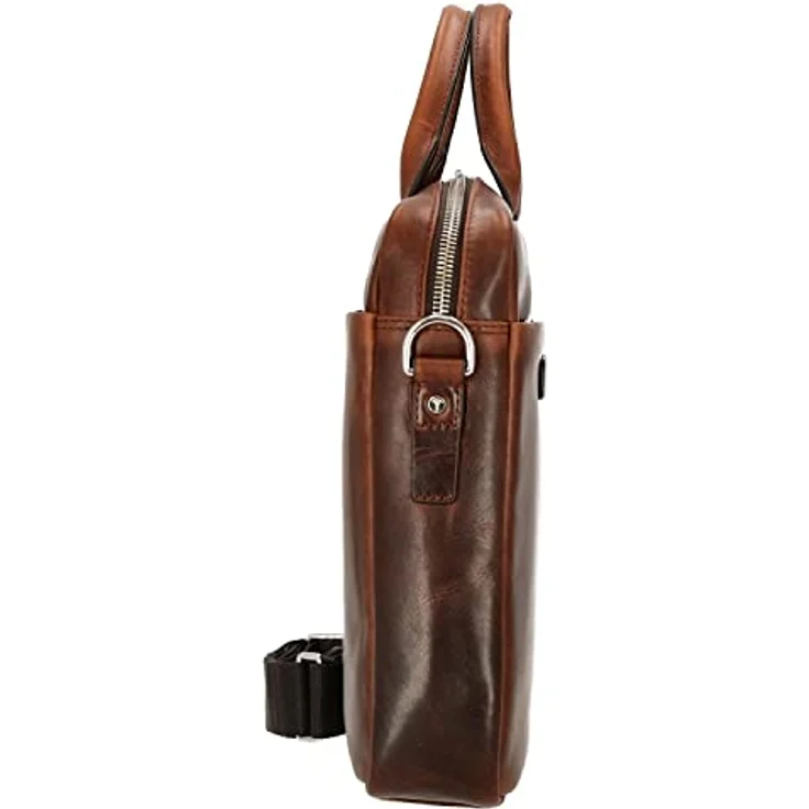 JOOP! Loreto Pandion BriefBag, edle Laptoptasche aus glattem Fettleder, braun, für A4-Unterlagen und 15,6 Zoll Laptop, mit Trolley-Aufsteckfunktion und verstellbarem Schultergurt – Bild 3
