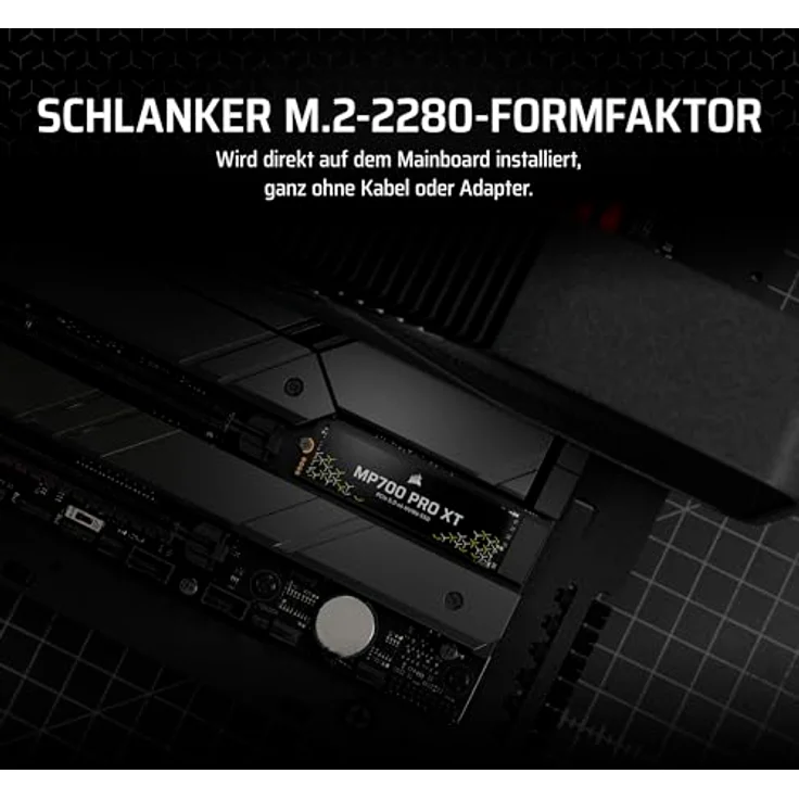 Corsair MP700 PRO XT 2TB (no heatsink) NVMe PCIe M.2 SSD (2000 GB, M.2, M.2 2280), SSD – Bild 7