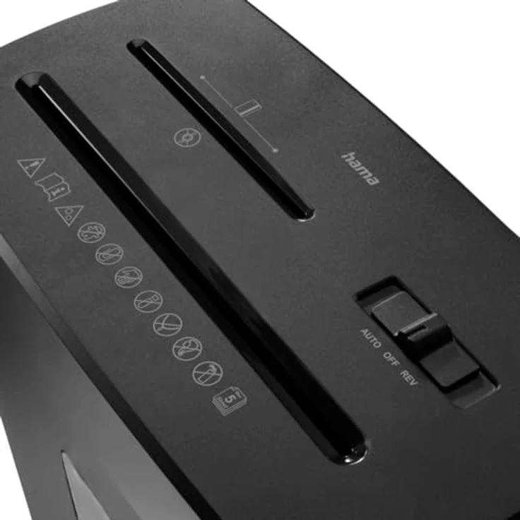 Hama Prime M50CD-B, Aktenvernichter mit mikrozerkleinerter Zerkleinerung, 22 cm Schneidbreite, 13 l Behälter, 68 dB Geräuschpegel, Versandkostenfrei – Bild 6