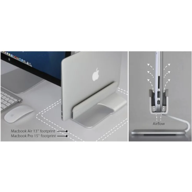 Rain Design 10038 mTower Vertikaler Laptop Stand - Grau (space grey) – Bild 5