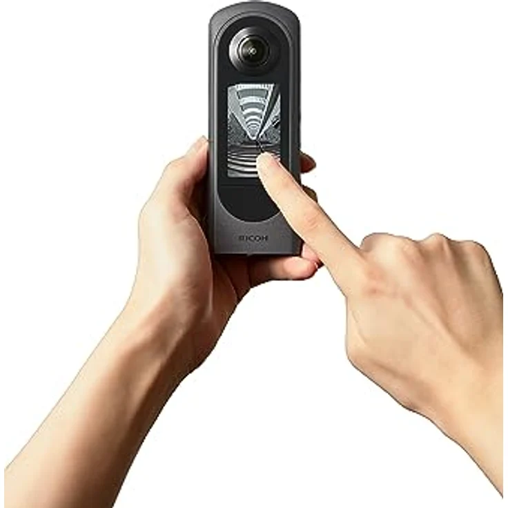 Ricoh Theta X 2023, 360° Camcorder mit 5.7K Videoauflösung, 48 MP, 2,25 Zoll Touchscreen und 46 GB Speicher, Schwarz – Bild 9