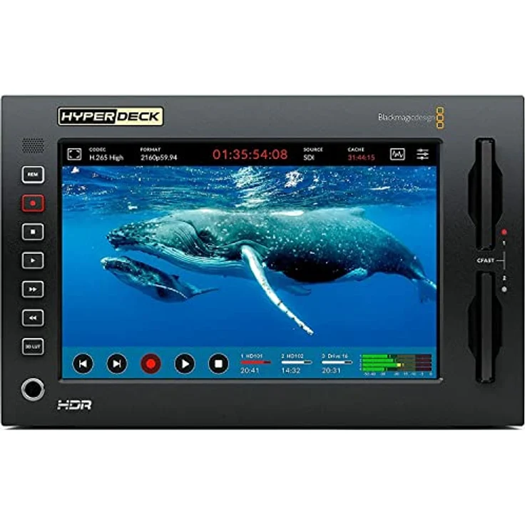 Blackmagic Design HyperDeck Extreme 4K HDR, Kamera-Zubehör mit 12G-SDI Eingang, Cfast, USB-C, M.2 NVMe (optional) – Bild 2