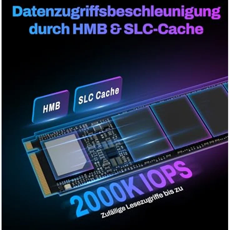 BIWIN Black Opal X570 Gen5 Gaming SSD 1TB - M.2 2280 NVMe PCIe 5.0, bis zu 14000 MB/s Lesen, 3D TLC NAND, DRAM-loses Design, 5 Jahre Garantie – Bild 4