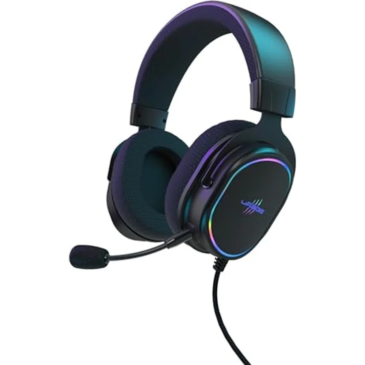uRage Gaming-Headset SoundZ 800.7.1 V2, 7.1 Virtual Surround Sound, kabelgebundene Multi-Plattform Kopfhörer für PS5/PC, 2 m USB-Kabel, in Schwarz – Bild 3