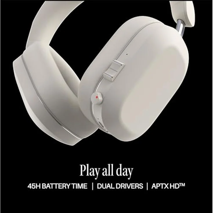 Defunc Mondo Over-Ear kabellose Kopfhörer mit optionalem Kabel, 45 Stunden aktive Spielzeit, Bluetooth, Dual-ENC-Mikrofone und Treiber, Greige – Bild 3
