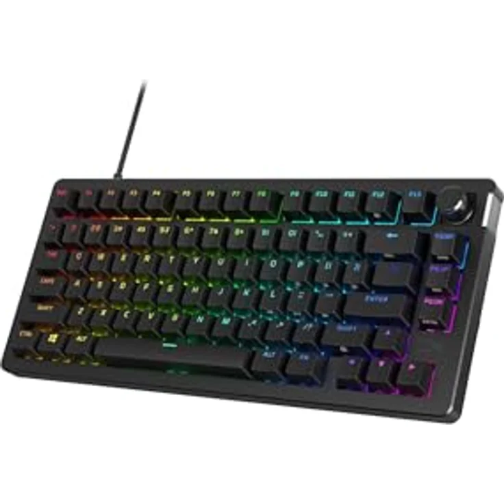HyperX Alloy Rise 75 Gaming-Tastatur, mechanische Switches, RGB-Beleuchtung, schwarz – Bild 2