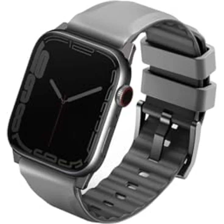 UNIQ Linus Airosofy Silikonarmband für Apple Watch, 45/44/42 mm, Kreidegrau