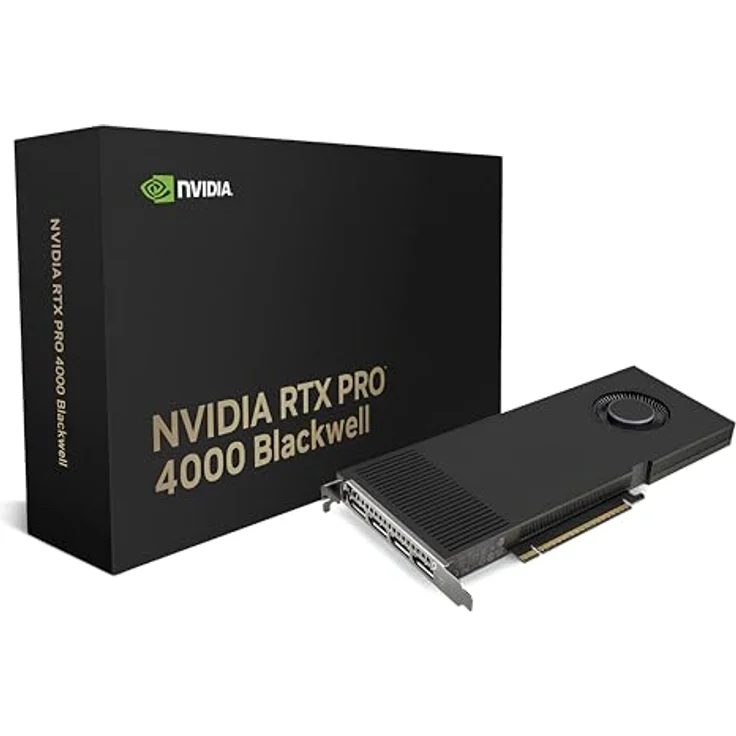 Nvidia Quadro RTX PRO 4000 Blackwell, 24GB GDDR7-RAM, PCIe x16, DisplayPort, 7680x4320@100Hz – Bild 1