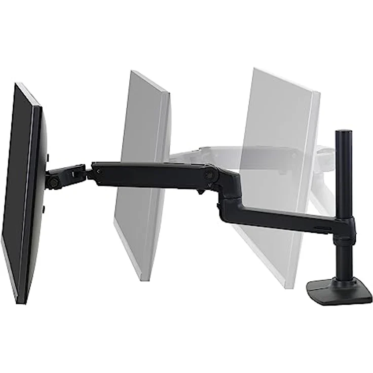 Ergotron LX Monitor Arm mit hoher Säule, Tischhalterung für Monitore bis 86,4 cm (34"), max. Traglast 11,3 kg, schwarz – Bild 5