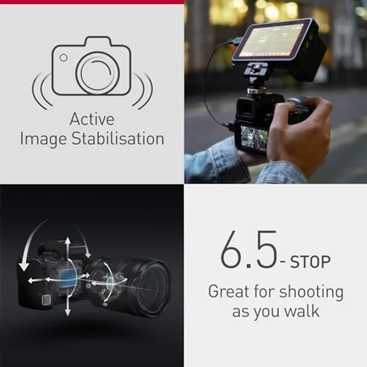 Panasonic LUMIX DC-S5 II, Vollformat-Kameragehäuse mit 50-mm-F1,8-Objektiv, 4K 60p und 6K 30p, Flip-Screen, WLAN, Hybrid-Phasen-AF, Active is, Schwarz – Bild 3
